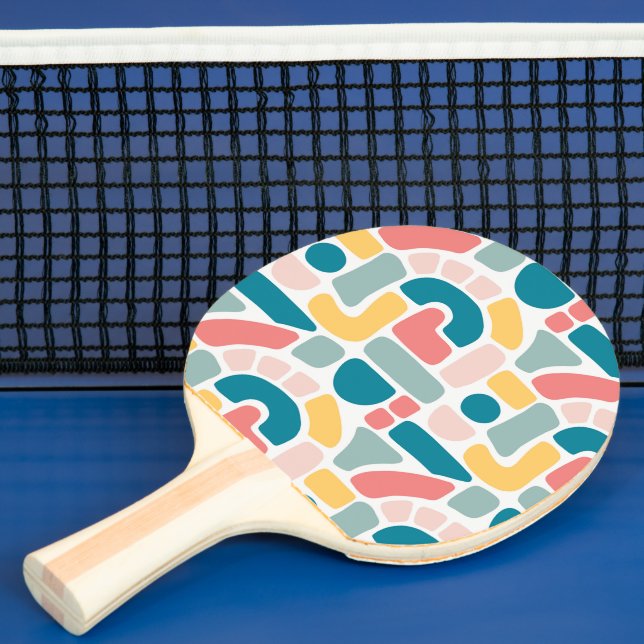 Färgfull Abstrakt Mönster Pingisracket (Insitu)