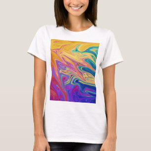 Färgfull abstrakt mönster t shirt