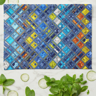 Färgfull Abstrakt Mosaic Mönster #5 Kökshandduk