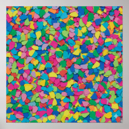 Färgfull Abstrakt Mosaic Poster