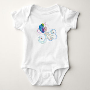 Färgfull Abstrakt Ornate Bird T Shirt