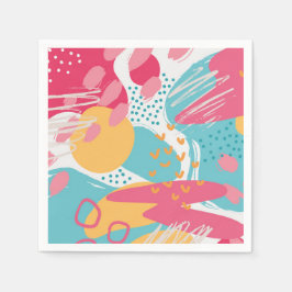 Färgfull Abstrakt Pappersservett