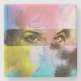 Färgfull Abstrakt, popup-bild, stenUnderlägg