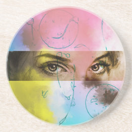 Färgfull Abstrakt-popup-teckning, SandStone-Underl Underlägg