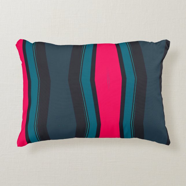 Färgfull Abstrakt Prydnadskudde (Framsidan)