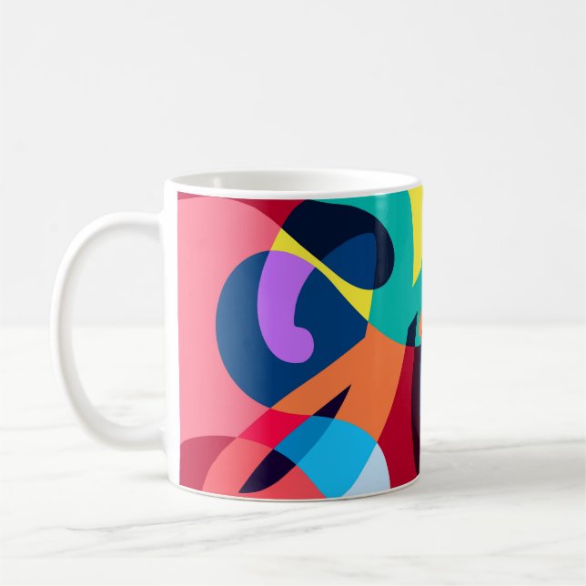 Färgfull Abstrakt Psychedelic Liquid Background Kaffemugg (Vänster)