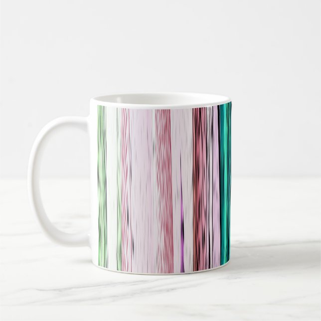 Färgfull Abstrakt Rand #123 Kaffemugg (Vänster)