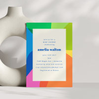 Färgfull Abstrakt Regbow Modern Baby Shower