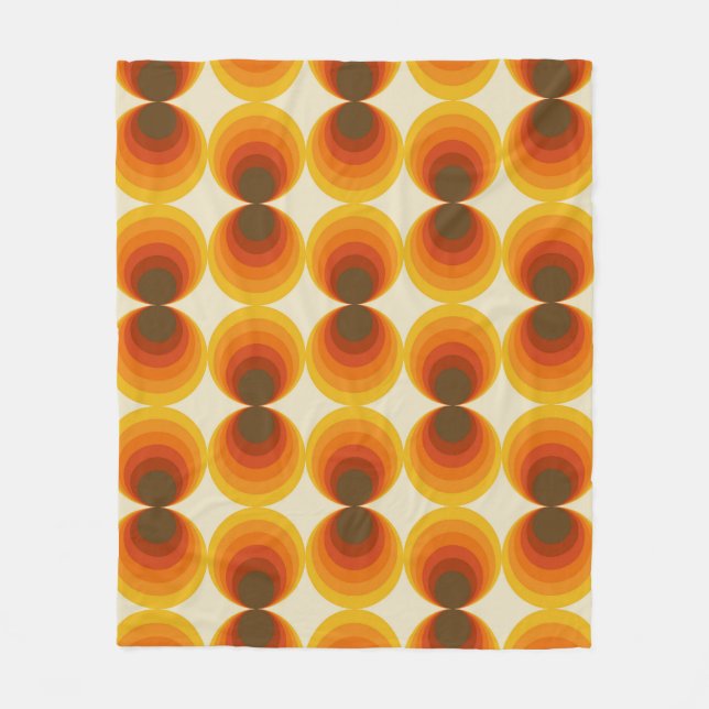 Färgfull Abstrakt Retro Geometric Mönster Fleecefilt (Framsidan)