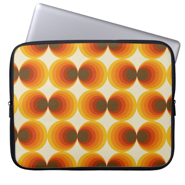 Färgfull Abstrakt Retro Geometric Mönster Laptop Fodral (Framsidan)