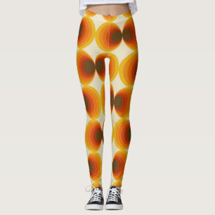 Färgfull Abstrakt Retro Geometric Mönster Leggings