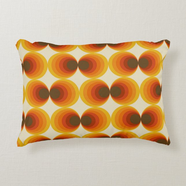 Färgfull Abstrakt Retro Geometric Mönster Prydnadskudde (Framsidan)