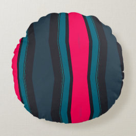 Färgfull Abstrakt Rund Kudde