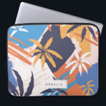 Färgfull Abstrakt Sommaren Handflatan Träd Mönster Laptop Fodral<br><div class="desc">Abstrakt färglös,  ljust,  sommaren handflatan träd mönster,  personlig laptop sleeve. Designfunktioner,  en enda malltextrad för ditt namn i rektangulärt ram med lager.</div>