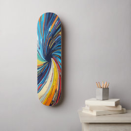 Färgfull Abstrakt Swirl Mini Skateboard Bräda 18,5 Cm