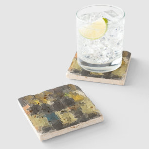 Färgfull Abstrakt Travertine Underlägg
