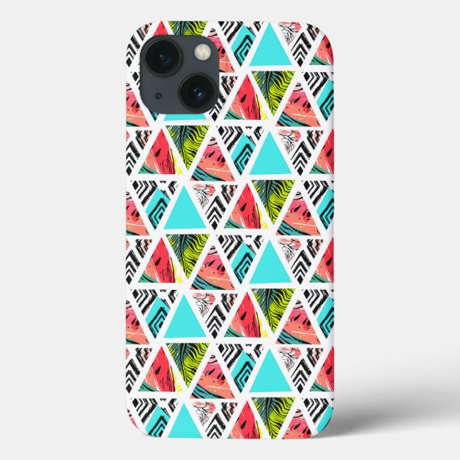 Färgfull Abstrakt Tropical Mönster (Baksida)