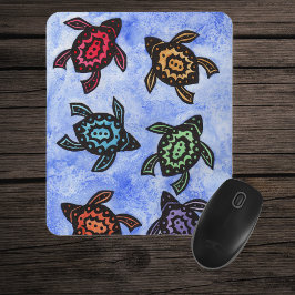 Färgfull Abstrakt Turtles Mousepad Musmatta