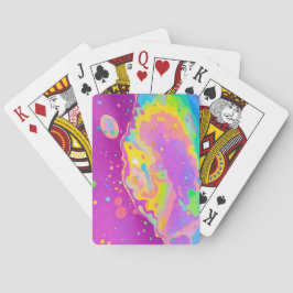 Färgfull Abstrakt Vibrant Art Casinokort