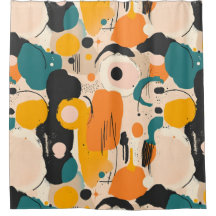 Färgfull Abstrakt Visa gardiner