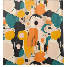 Färgfull Abstrakt Visa gardiner