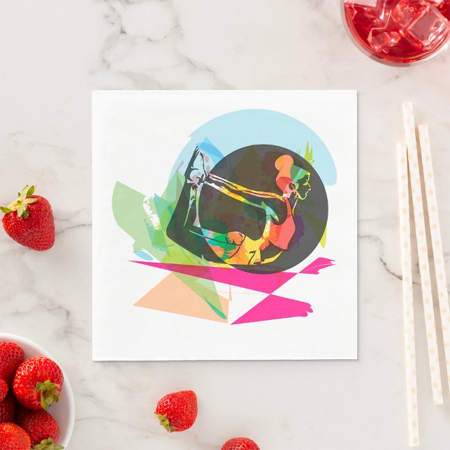 Färgfull Abstrakt Yoga Pose Fitness och Hälsa Pappersservett (Skapare uppladdad)