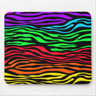 Färgfull Abstrakt Zebra Musmatta
