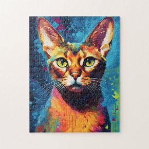 Färgfull Abyssinian Cat Pussel
