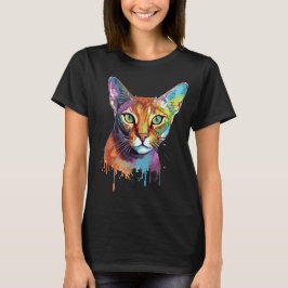 Färgfull Abyssinian-katt T Shirt