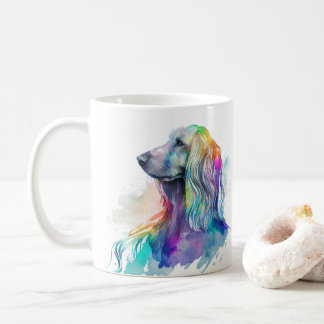 Färgfull afghansk hound Hund Pet Coffee Mugg, Kopp