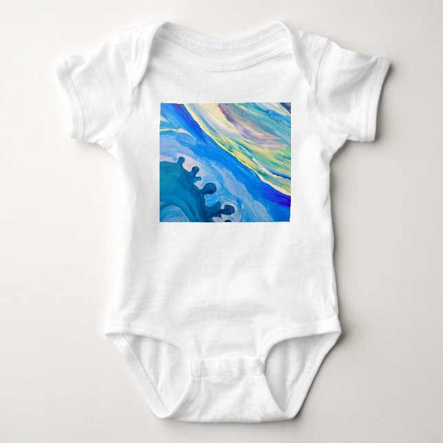 Färgfull akrylmålning, texturerad bakgrund. t shirt (Framsida)
