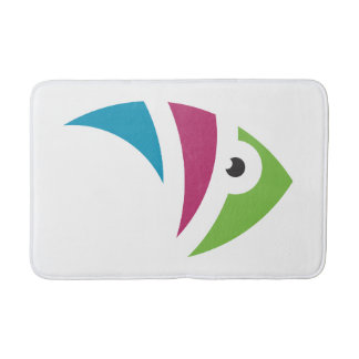 Färgfull akvariefisk illustration badrumsmatta