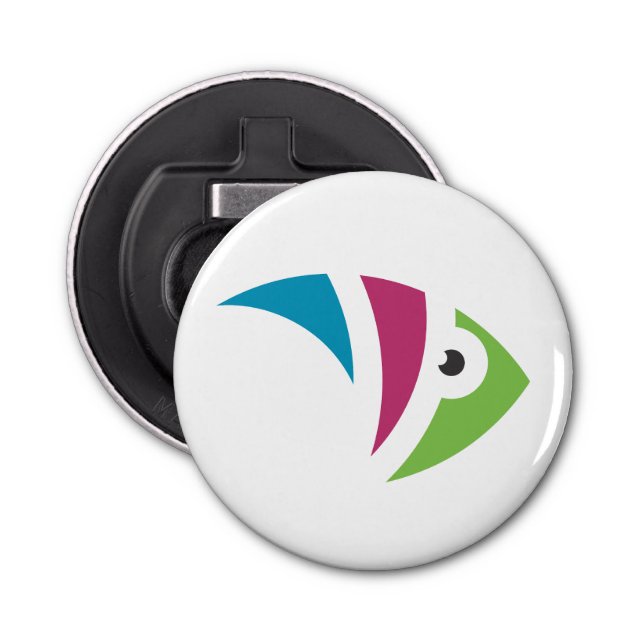 Färgfull akvariefisk illustration flasköppnare (Framsidan)