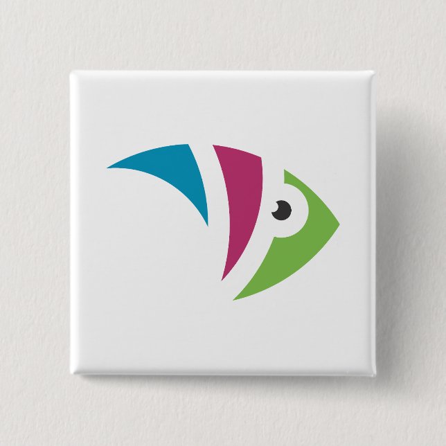 Färgfull akvariefisk illustration knapp (Framsida)