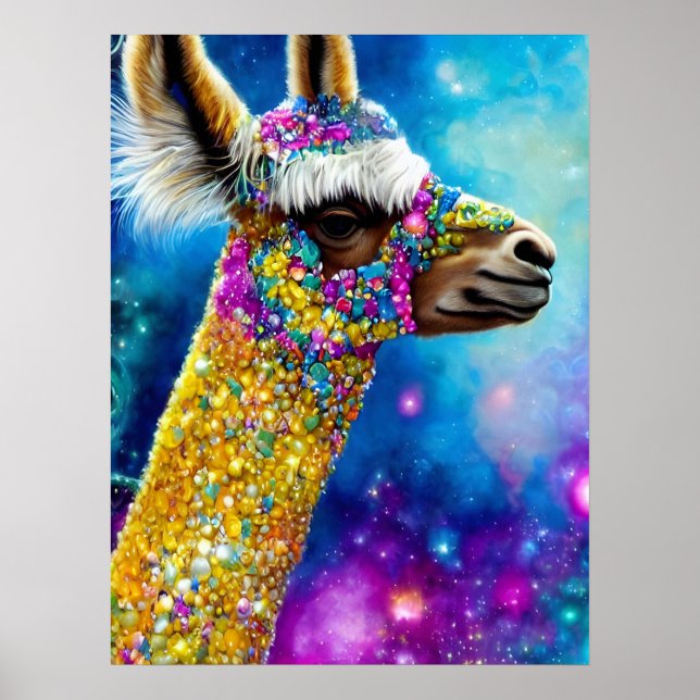 Färgfull alfaka poster (Framsidan)