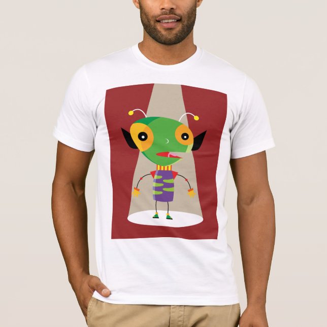 Färgfull Alien Ant i Spotlight Quirky Sci-Fi T Shirt (Framsida)