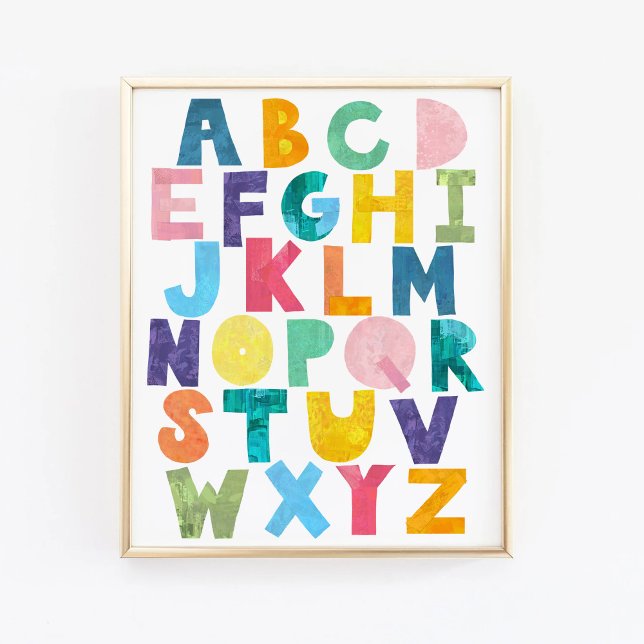 Färgfull Alphabet Art-utskrift Poster (Skapare uppladdad)
