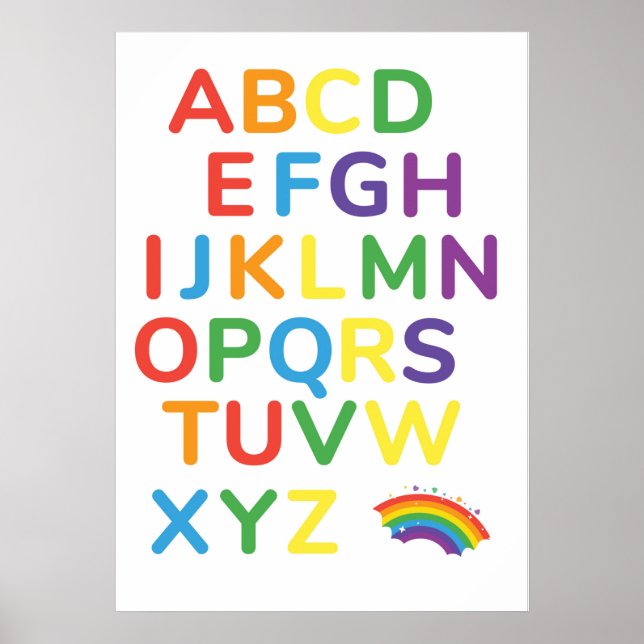 Färgfull Alphabet Education Poster (Framsidan)