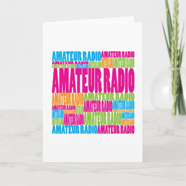 Färgfull Amateur Radio Kort (Framsida)