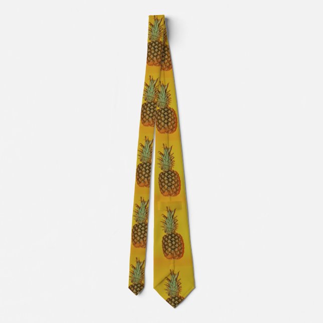 Färgfull ananas Closeup TIE Slips (Baksida)