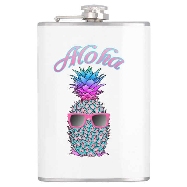 Färgfull ananas Hawaiian Aloha Fickplunta (Framsidan)