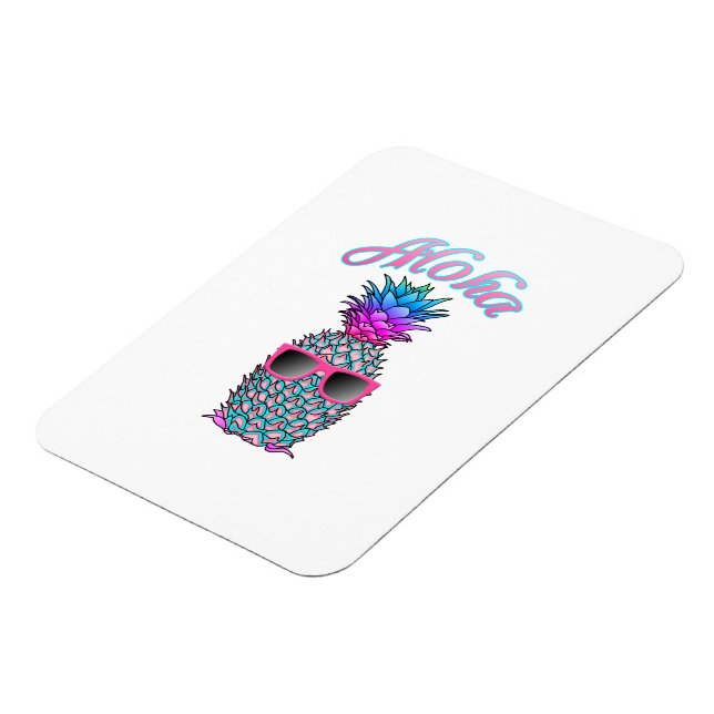 Färgfull ananas Hawaiian Aloha Magnet (Vänstra Sidan)