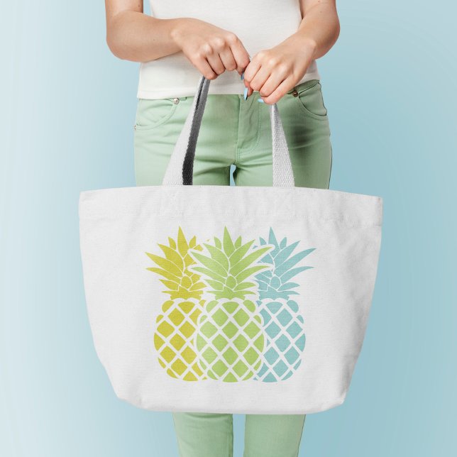 Färgfull ananas jumbo tygkasse (Skapare uppladdad)