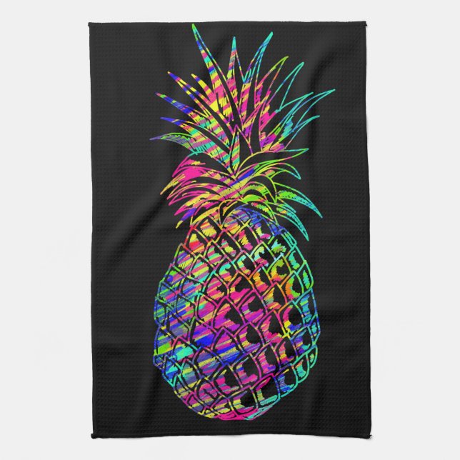 Färgfull ananas kökshandduk (Vertikal)
