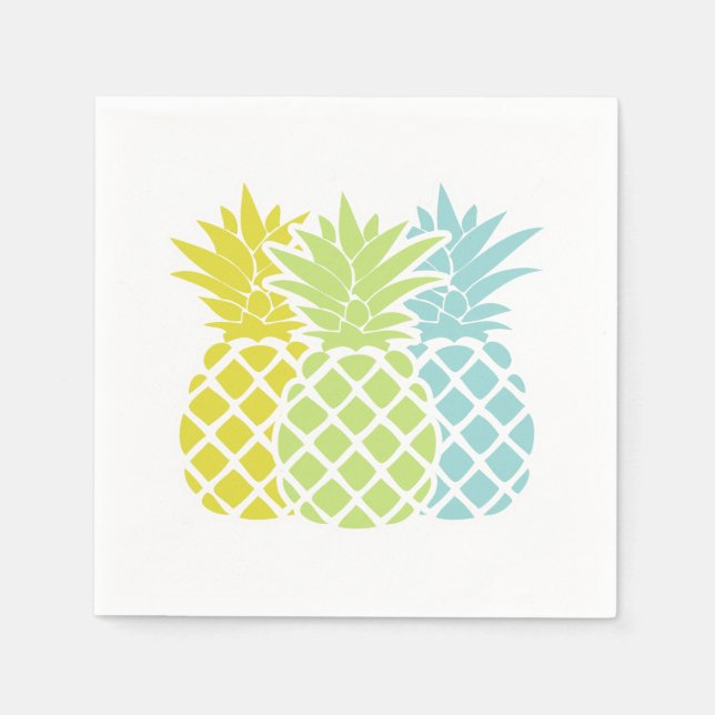 Färgfull ananas pappersservett (Framsidan)