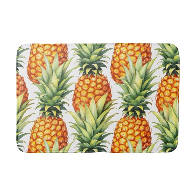 Färgfull ananas Sommar Tropical Mönster Badrumsmatta (Framsidan)