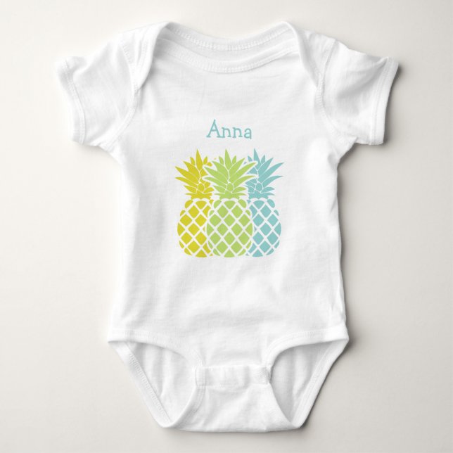 Färgfull ananas t-shirt (Framsida)
