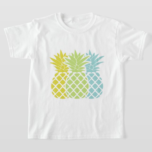 Färgfull ananas tee shirt (Laydown)