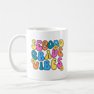 Färgfull andra Klass Vibes-Back to school Retro Kaffemugg