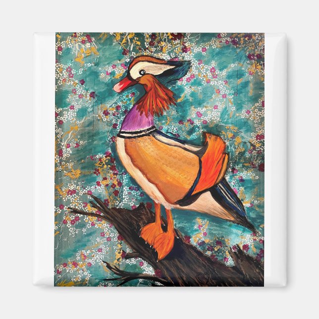 Färgfull anka magnet (Framsidan)